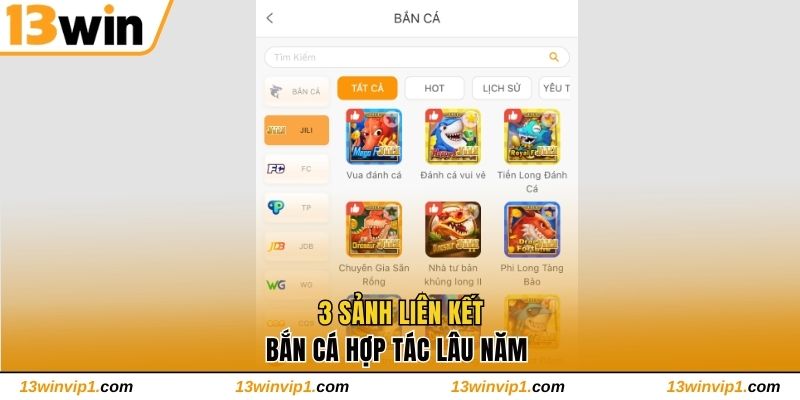 3 sảnh liên kết bắn cá hợp tác lâu năm